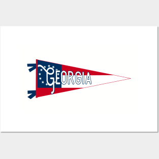 Georgia Flag Pennant Posters and Art